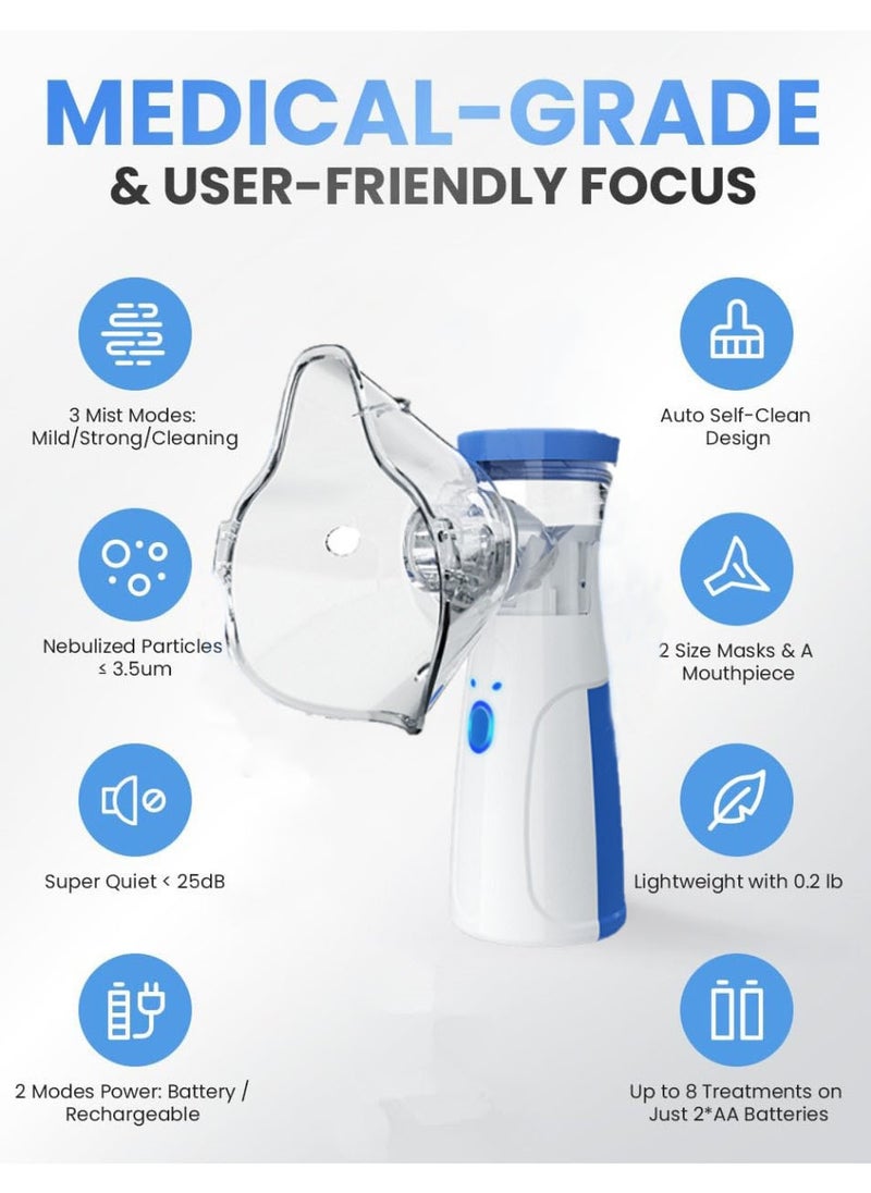Changli Portable Compressor Nebuliser, Home Nebuliser Machine Personal Steam Atomizer for Kids and Adult, Jet Nebuliser Compressor  - Image 2
