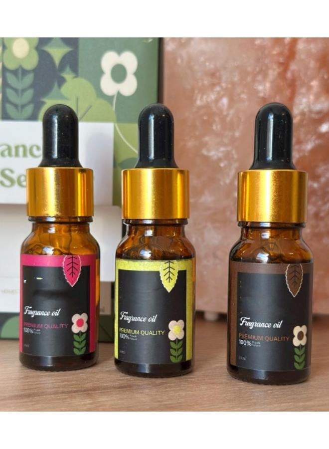 3 Pieces 10ml Fragrance Oil Set for Humidifier Used for Home