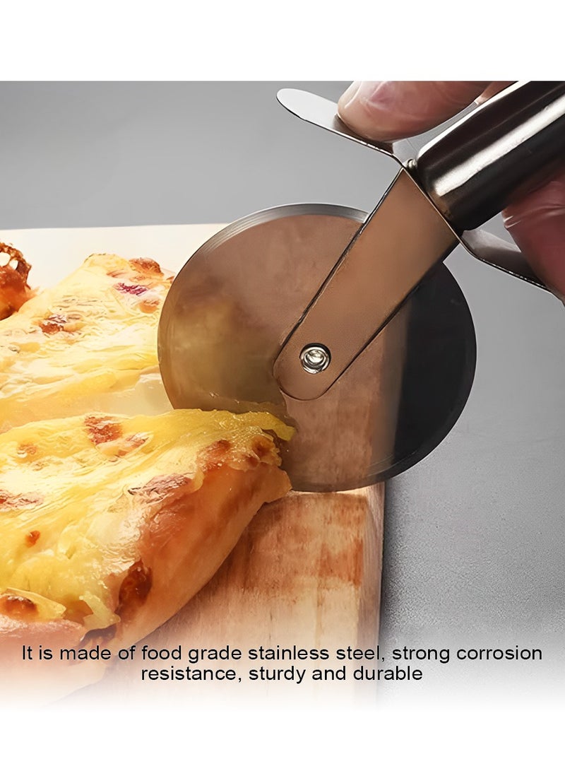 Stainless Steel Pastry Cutter Pizza Cutter Fondant Cutter Slicer Food Cutter Pancake Wheel  - Image 1