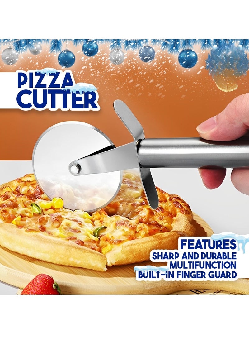 Stainless Steel Pastry Cutter Pizza Cutter Fondant Cutter Slicer Food Cutter Pancake Wheel  - Image 2