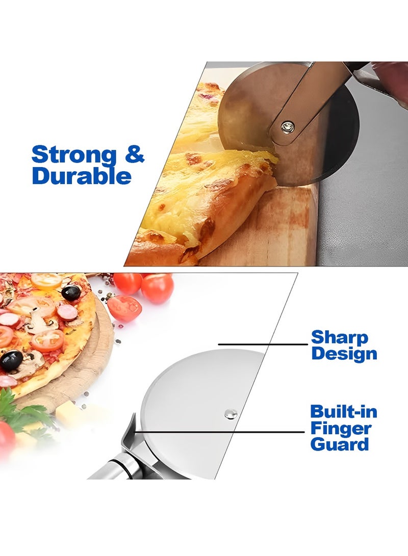 Stainless Steel Pastry Cutter Pizza Cutter Fondant Cutter Slicer Food Cutter Pancake Wheel  - Image 4