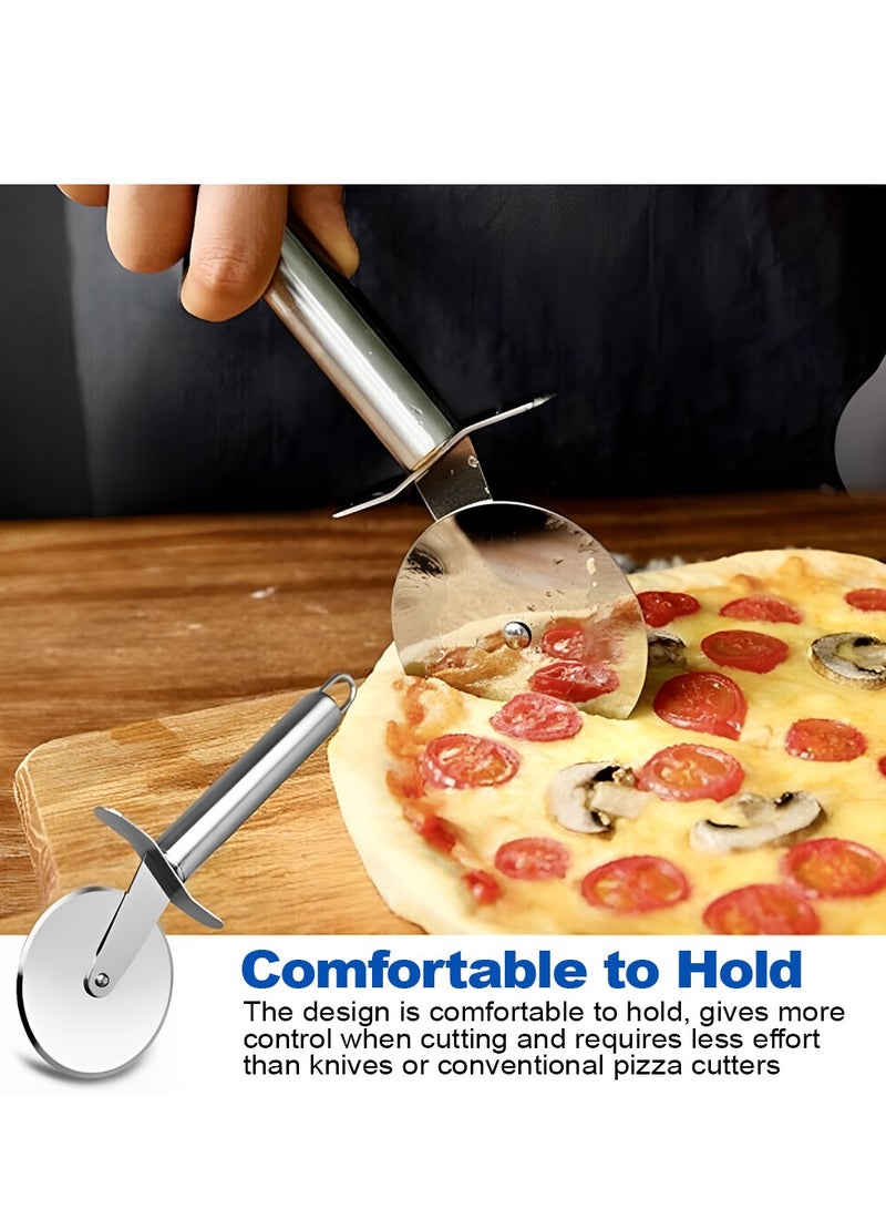 Stainless Steel Pastry Cutter Pizza Cutter Fondant Cutter Slicer Food Cutter Pancake Wheel  - Image 5
