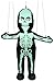 Silly Puppets Skeleton GlowinTheDark Marionette String Puppet - Image 3