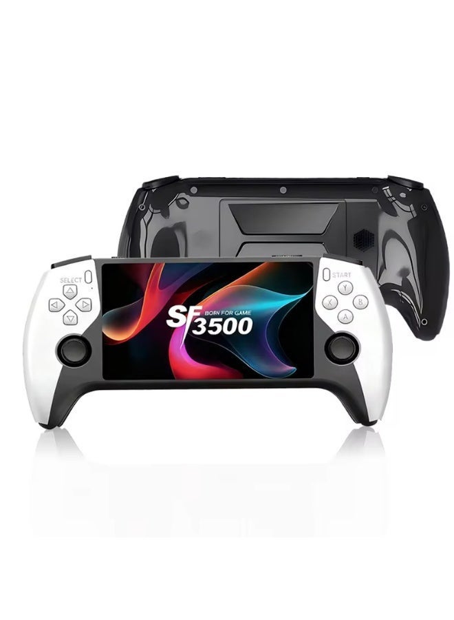 SF3500 Plus Portable Handheld Game Console – 5-Inch HD IPS Screen with 2 Joystick | 10000 Built-in Retro Games, Dual Joystick Controller, 64GB Storage, TV Output Support, Rechargeable Battery | Multiplayer Gaming System for Kids and Adults - Image 2