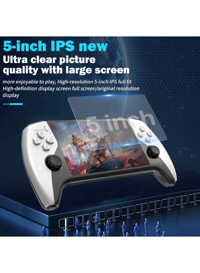 SF3500 Plus Portable Handheld Game Console – 5-Inch HD IPS Screen with 2 Joystick | 10000 Built-in Retro Games, Dual Joystick Controller, 64GB Storage, TV Output Support, Rechargeable Battery | Multiplayer Gaming System for Kids and Adults - Image 4