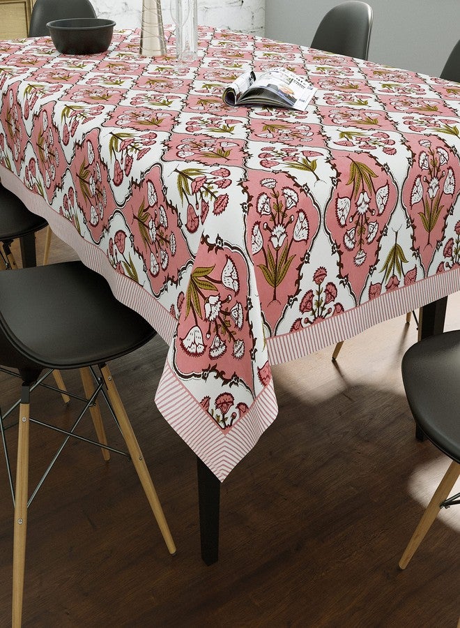 BLOCKS OF INDIA Batik Printed Cotton Rectangular Table Cloth for 6 Seater Dining Table (Color 2) - Image 2