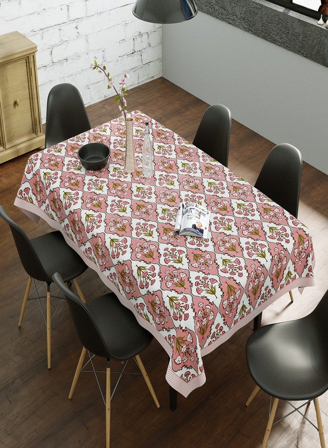 BLOCKS OF INDIA Batik Printed Cotton Rectangular Table Cloth for 6 Seater Dining Table (Color 2) - Image 5