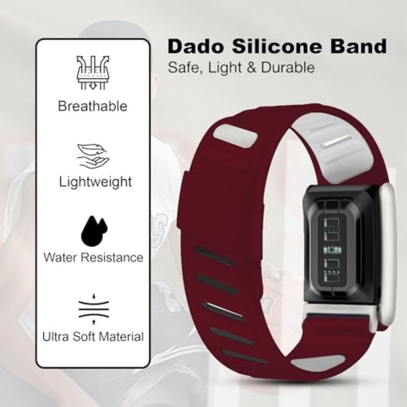 حزام بديل رياضي من السيليكون من Dado متوافق مع جهاز WHOOP 5.0، One، Peak، وLife Fitness Tracker قابل للتنفس، متين ومريح غير مناسب للجيل الرابع من Whoop - Image 2