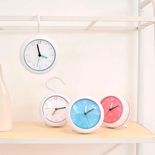 Mooas Silent Waterproof 3-in-1 Clock - Bathroom & Shower Use, Non-Ticking Battery Operated, Hanging & Indoor Outdoor, Kitchen & Bathroom Clock (Mint) - Image 4