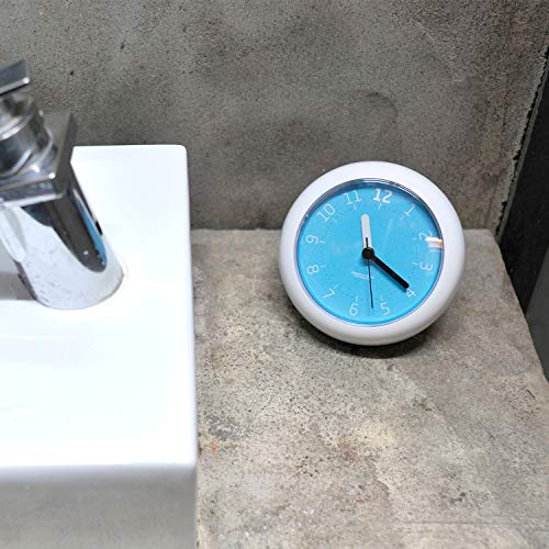Mooas Silent Waterproof 3-in-1 Clock - Bathroom & Shower Use, Non-Ticking Battery Operated, Hanging & Indoor Outdoor, Kitchen & Bathroom Clock (Mint) - Image 2