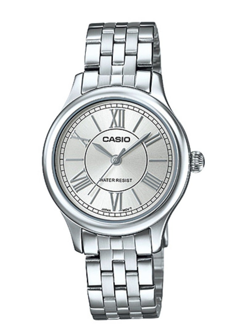 CASIO Analog Quartz White Dial Stainless Steel Women's Watch LTP-E113D-7A