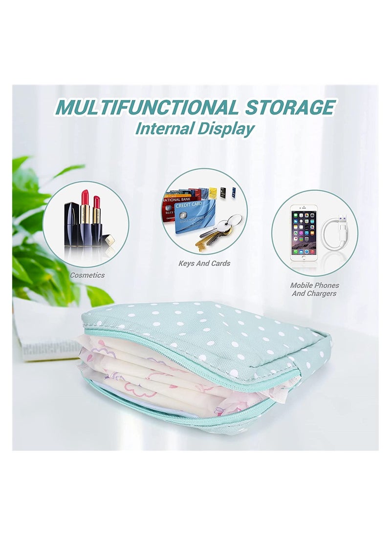 SYOSI - Sanitary Napkin Storage Bag Menstrual Pad Bag Nursing Pad Holder Portable Menstrual Period Sanitary Pouch Zipper Tampons Collect Bags for Teen Girls Women Ladies (4 Pieces ) - Image 1