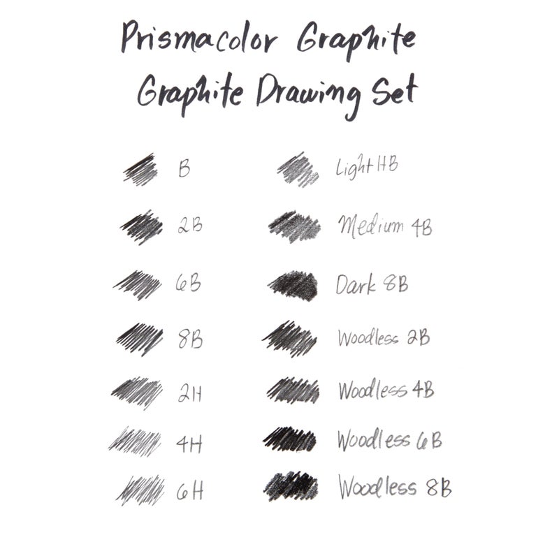 Prismacolor Premier Graphite Drawing Pencils With Erasers & Sharpeners, Adult Coloring, 18-Piece Set - Image 5