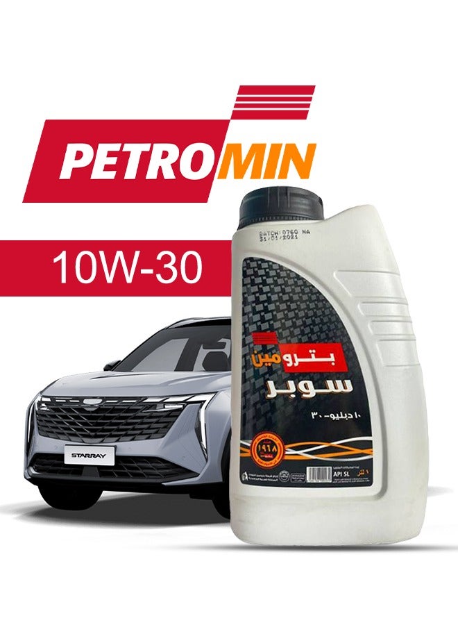 بيترومين زيت محرك سيارة جيلي، ستار راي  2024 - 2020 - لزوجة 10w30 بترومين 5 لتر، مع فلتر زيت المحرك - 2020 2021 2022 2023 2024