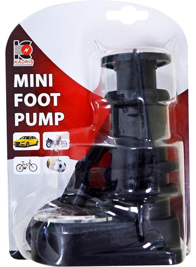 Kadris HA-1873 Mini Foot Pump with Pressure Meter - Image 2