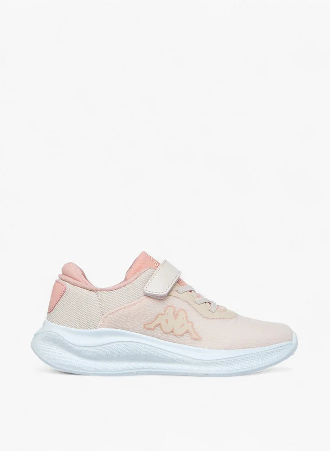 Kappa Girls' Logo Print Sports Shoes with Hook and Loop Closure