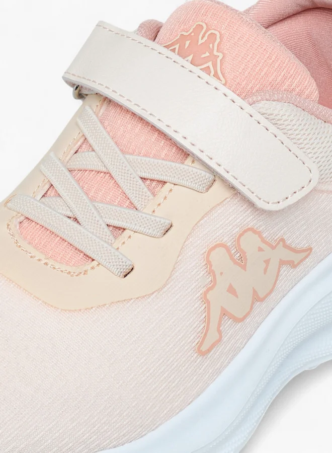 Kappa Girls' Logo Print Sports Shoes with Hook and Loop Closure