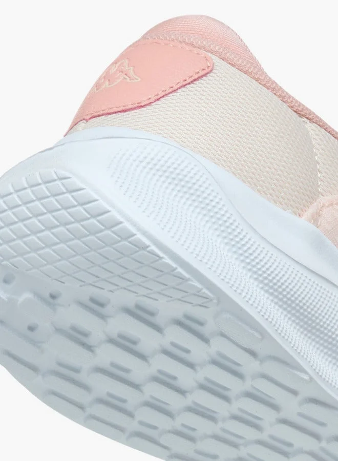 Kappa Girls' Logo Print Sports Shoes with Hook and Loop Closure