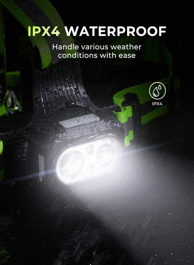 Viccux Running Lights for Runners with Reflective Straps, 500 Lumens 7 Modes & 45° Adjustable Running Light, IPX4 Waterproof Chest Running Light Vest for Night Running Hiking Cycling, 2-16h Use Time - Image 5