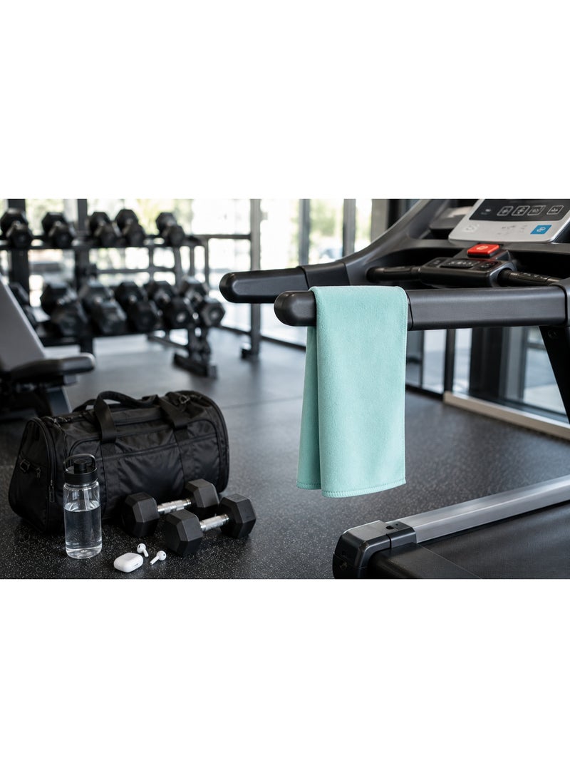 Quick Dry Microfiber Sports Towel 120 x 50 cm Lightweight Gym Towel With Strong Water Absorption Fast Drying Nano Fabric For Gym Travel Sports And Home (Light Blue) - Image 3