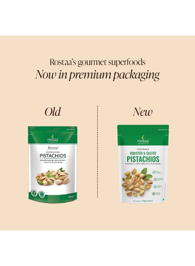 Rostaa Roasted & Salted Pistachios 170g – Gourmet Nut Snack, High Protein & Fiber - Image 4