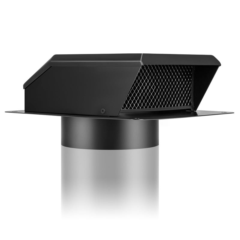 GROWNEER Roof Vent 6 Inch Removable Roof Vent for Houses Galvanized Steel Roof Exhaust Vent for Ventilation Systemwith Damper Rainproof and Snowproof