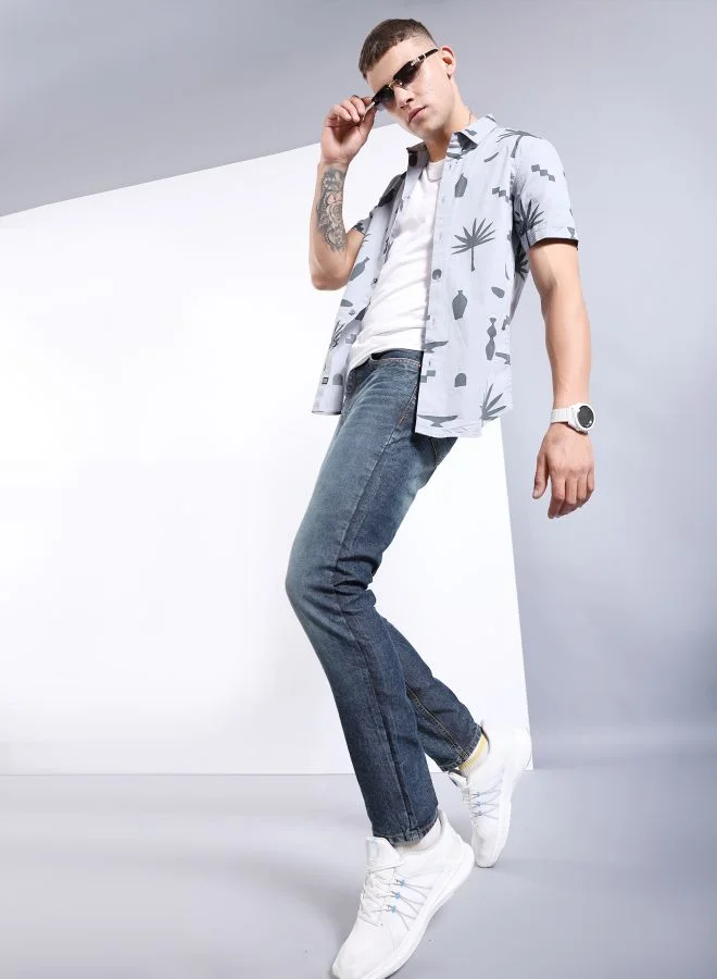 The Indian Garage Co Men Slim Fit Solid Mid-Rise Stretchable Jeans
