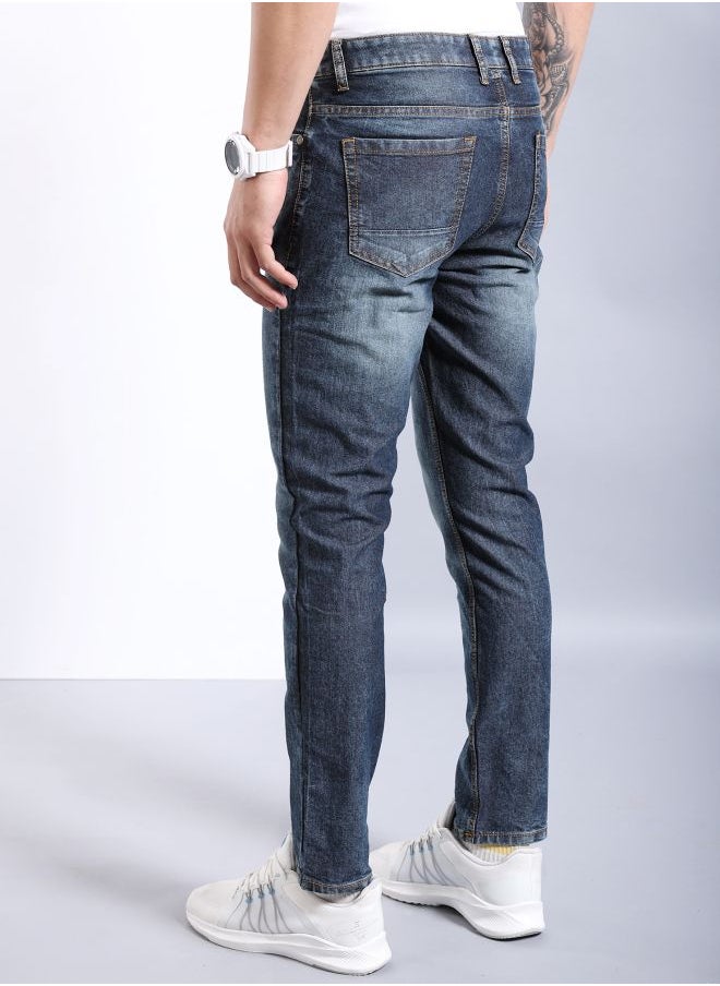 The Indian Garage Co Men Slim Fit Solid Mid-Rise Stretchable Jeans  - Image 2