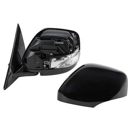 TRQ Left Driver Side Power Mirror Smooth Black Textured Housing Paint to Match Compatible with 2017-2020 Nissan Armada NI1320292 - Image 5