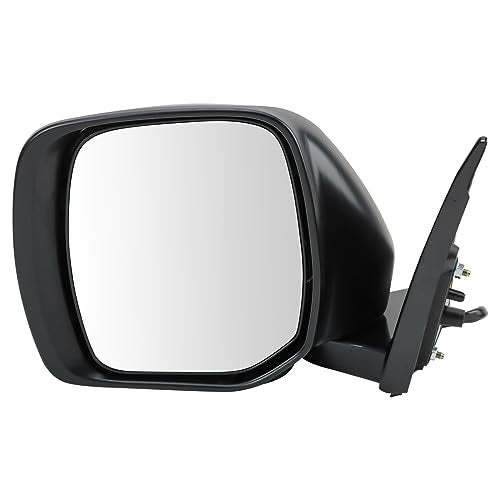 TRQ Left Driver Side Power Mirror Smooth Black Textured Housing Paint to Match Compatible with 2017-2020 Nissan Armada NI1320292 - Image 1