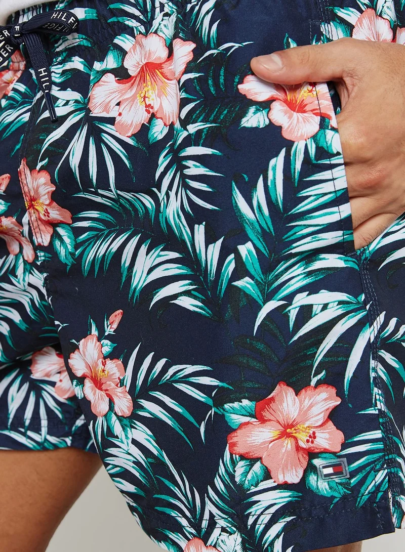 TOMMY HILFIGER Hibiscus Print Swim Shorts