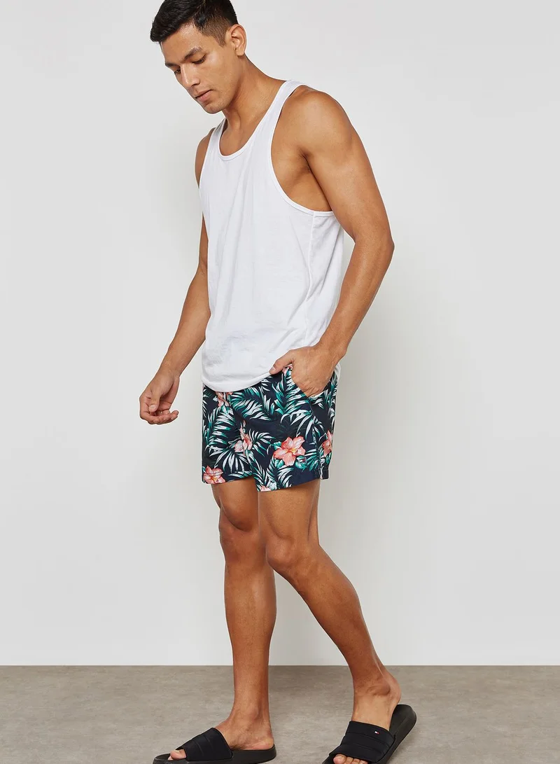 TOMMY HILFIGER Hibiscus Print Swim Shorts
