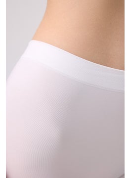 COTTONHILL Women's White Ultra-Comfortable Seamless High Waist Long Leg Boxer  - Image 3