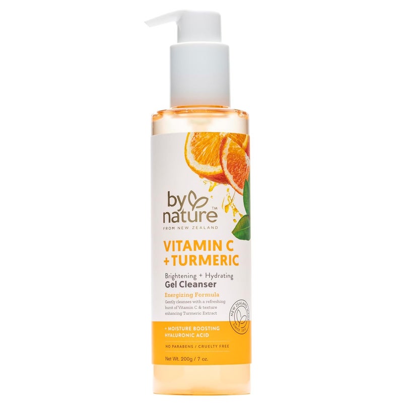 By Nature Brightening  Hydrating Gel Cleanser Facewash with Vitamin C  Turmeric  Gentle  Hydrating Cleanser