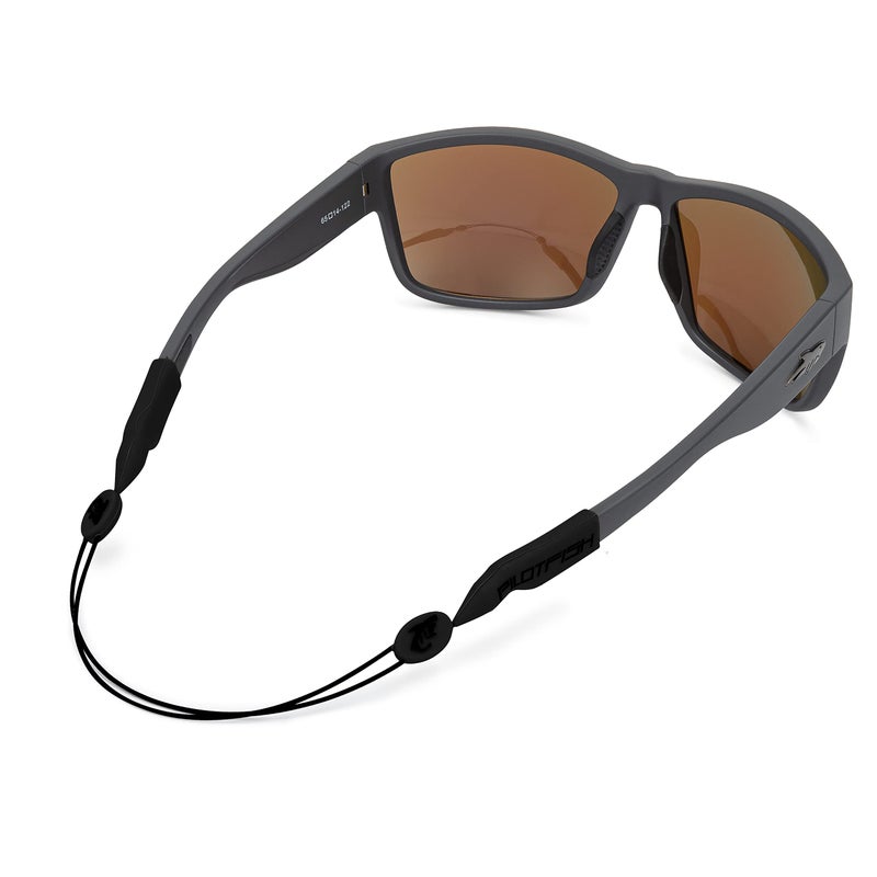 Pilotfish Pilotfish No Tail Adjustable Eyewear Retainer Cable Strap: Sunglasses, Eyeglasses, Glasses (14 Inch, Tactical Black)  - Image 1
