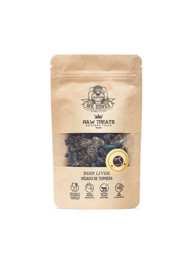 Mr. Bones Raw Treats Beef liver - Natural Snack for dogs and cats - Image 1