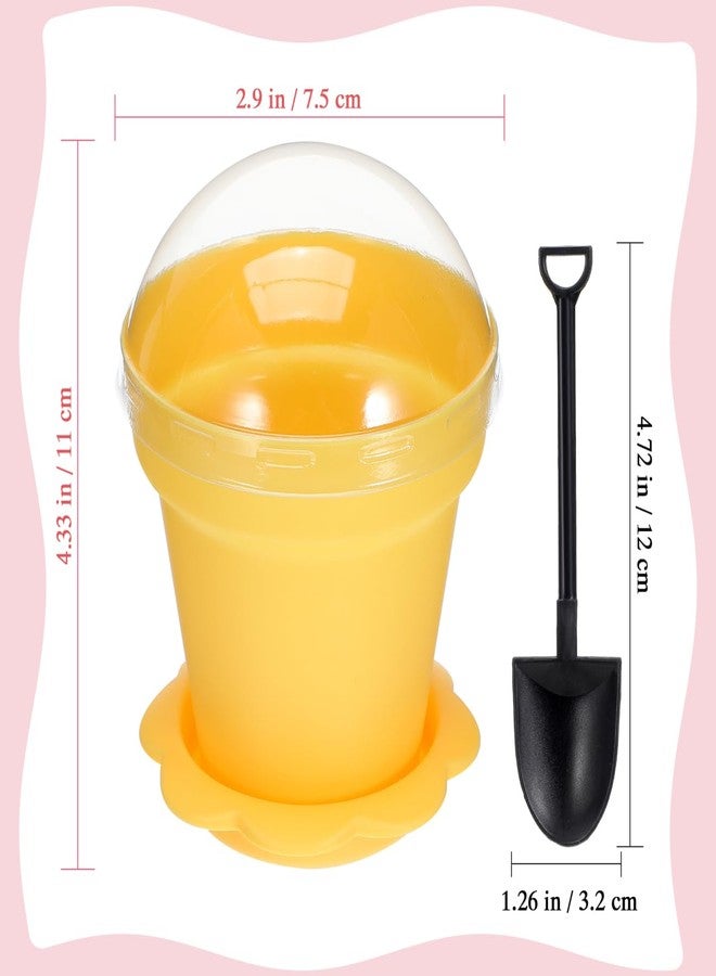 HAKIDZEL 10 Pack Dessert Cups Pudding Yogurt Ice Cream with Tray Small Flower Pot Mousse Cups for Party Mini Clear Plastic - Image 5