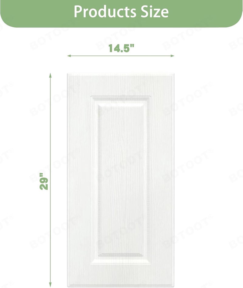 BOTOOT Built-in Cabinet Doors - Cabinet Doors for Kitchen, Living Room, Bedroom, Bathroom - 29 Inch High (White Texture, 14.5 Inch Wide) - Image 4