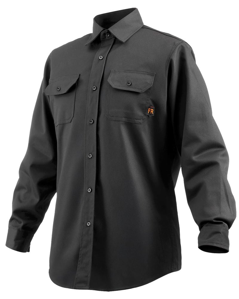 VEVOR Flame Resistant Welding Jacket, 7oz. FR Shirts for Men, Machine Washable Cotton Heat-Resistant Welding Shirt, Meets ATPV 9.2 Cal/cmÂ² Arc Rating - XL Size - Image 1