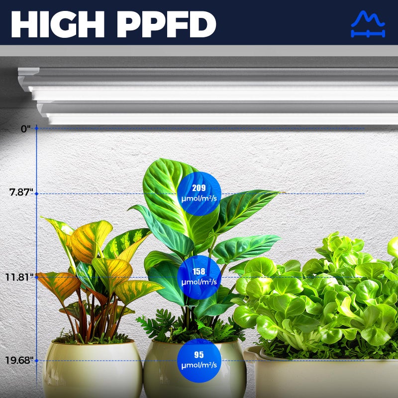 Barrina T8 Grow Lights for Indoor Plants, 4FT Full Spectrum Grow Light, 168W(4 x 42W), Plant Lights for Greenhouse Indoor Growing, V-Shape with Reflector, Linkable, 5000K Daylight White, 4 Packs - Image 3