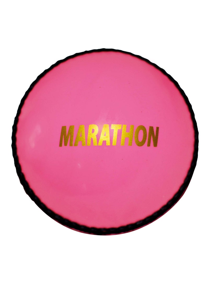 DSC Incredible Marathon Synthetic Tennis Cricket Ball (Pink)| Leather | Suitable for Practice Game | Training | Hard Court | Grass  - Image 4