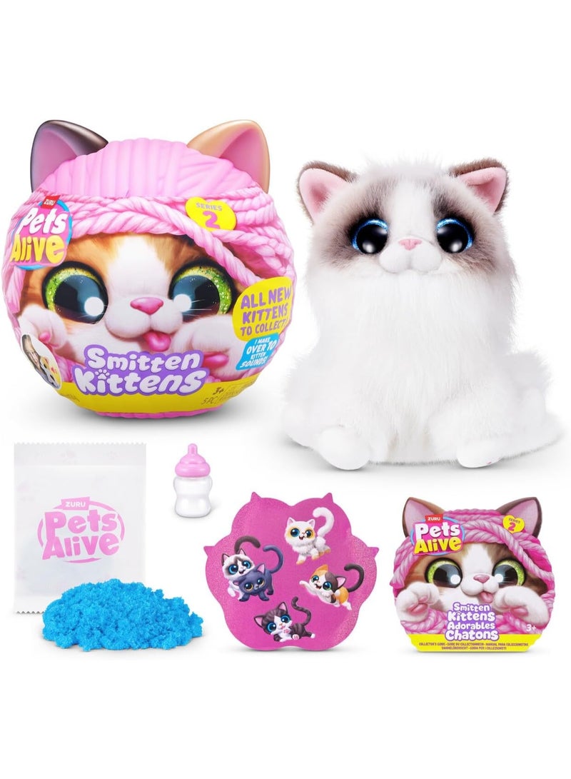 ZURU Pets Alive Smitten Kittens Series 2 Collectible Plush Toy Set, 5-Pack - Image 4