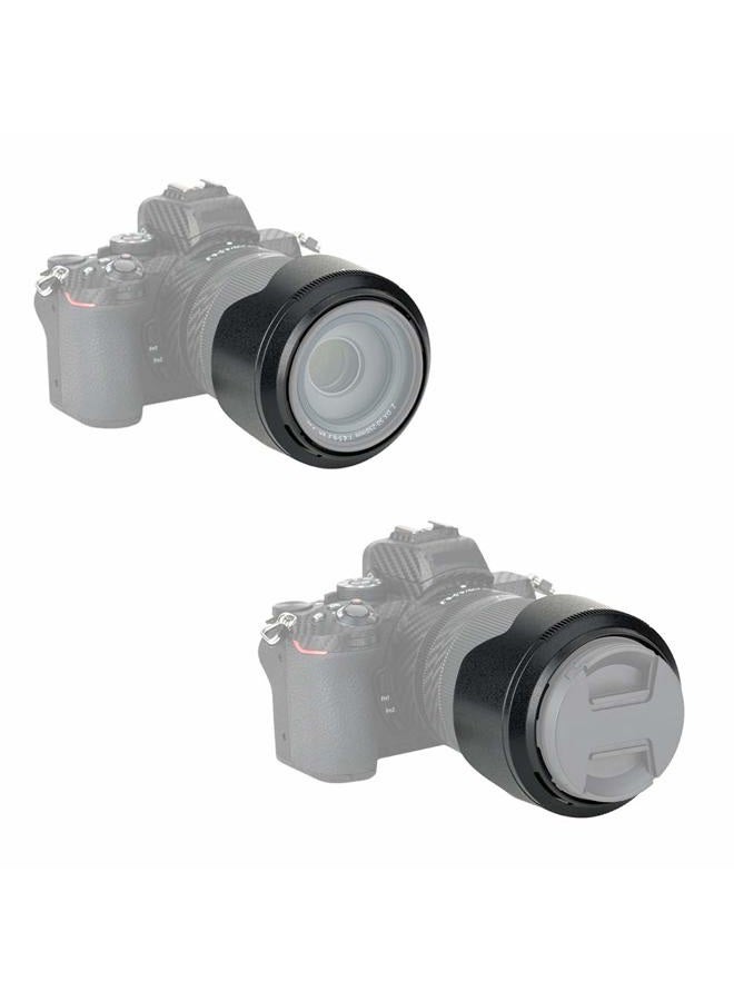 JJC Reversible Lens Hood Shade for Nikon NIKKOR Z DX 50-250mm f/4.5-6.3 VR Lens and NIKKOR Z 50mm f/1.8 S Lens Replaces HB-90A HB-90 Lens Hood Available to Attach 62mm Filter & Lens Cap - Image 5