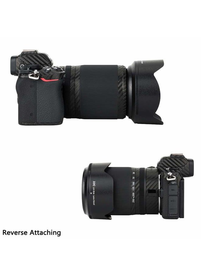 JJC Reversible Lens Hood Shade for Nikon NIKKOR Z DX 50-250mm f/4.5-6.3 VR Lens and NIKKOR Z 50mm f/1.8 S Lens Replaces HB-90A HB-90 Lens Hood Available to Attach 62mm Filter & Lens Cap - Image 4