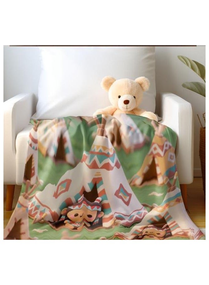 عام بطانية رقيقة من الفانيلا (دافئة ومريحة، ومناسبة للنوم واستخدام الألعاب وإزالة الغبار ومقاومة للرمل) 150 سم * 200 سم - 766 - Image 4