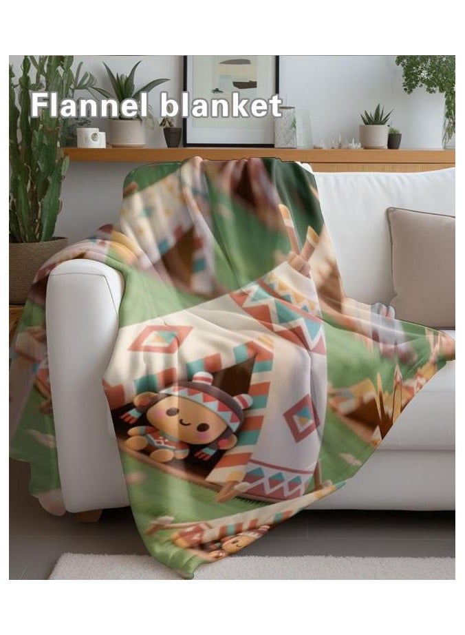 عام بطانية رقيقة من الفانيلا (دافئة ومريحة، ومناسبة للنوم واستخدام الألعاب وإزالة الغبار ومقاومة للرمل) 150 سم * 200 سم - 766 - Image 5