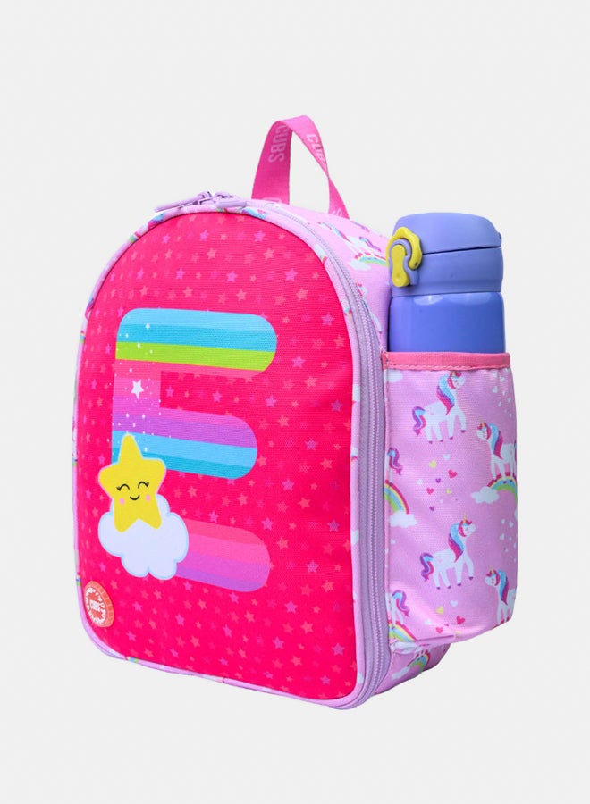 CUBS Nursery Pink Unicorn Letter E Lunch backpack - Image 2