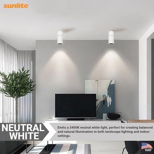 Sunlite MR16 ELC Reflector Light Bulb, 250 Watts, 24 Volts, Clear Finish, GX5.3 2-Pin Base, 99 CRI, 3400K Neutral White, Ideal for Landscape Lighting, 1 Pack - Image 5