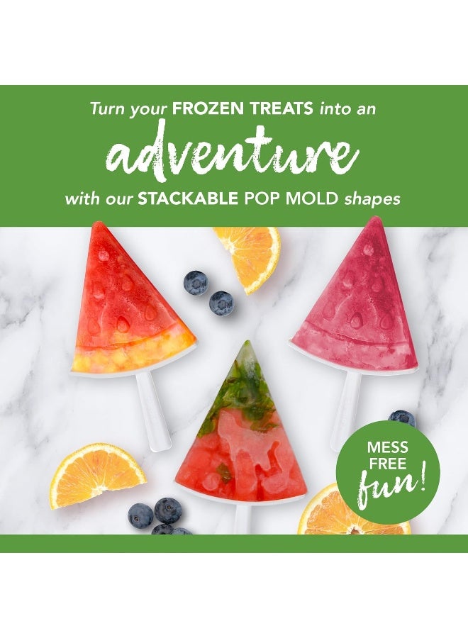 Tovolo Stackable Watermelon Pop Molds Set of Four for Making MessFree Frozen Treats - Image 1
