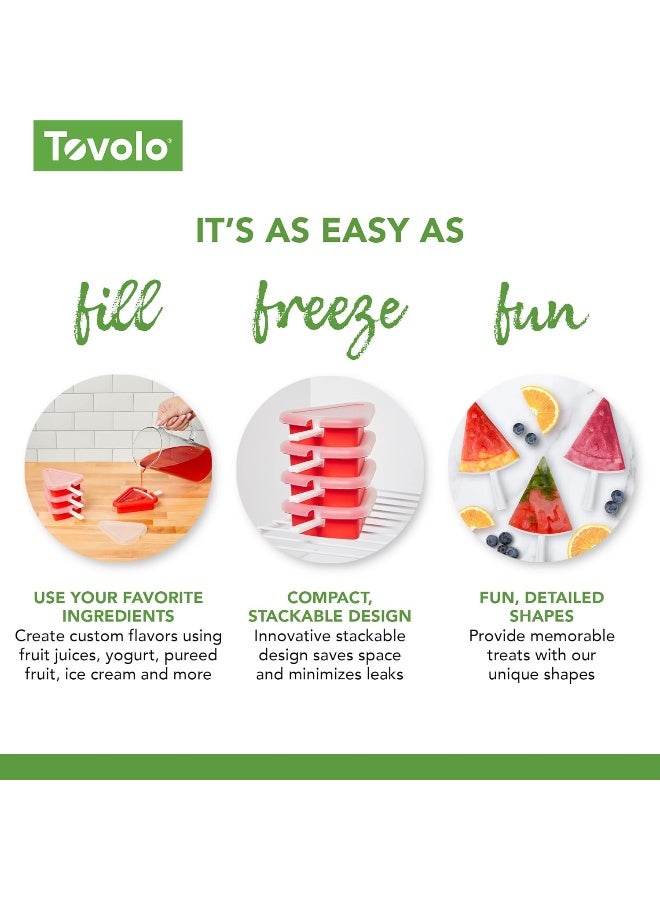 Tovolo Stackable Watermelon Pop Molds Set of Four for Making MessFree Frozen Treats - Image 4